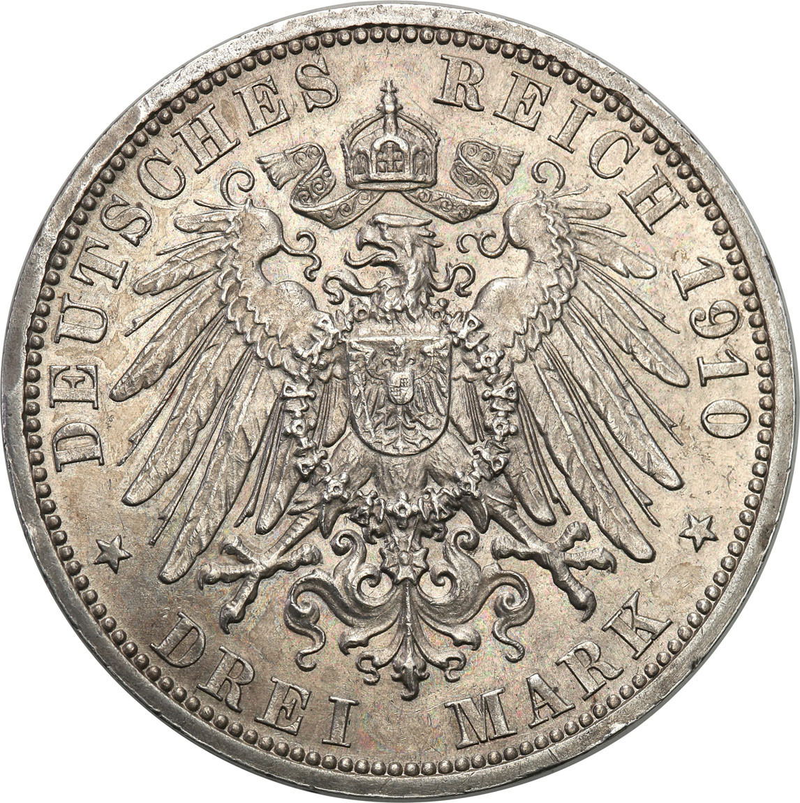 Niemcy, Saksonia-Weimar-Eisenach Wilhelm. 3 marki 1910, Berlin